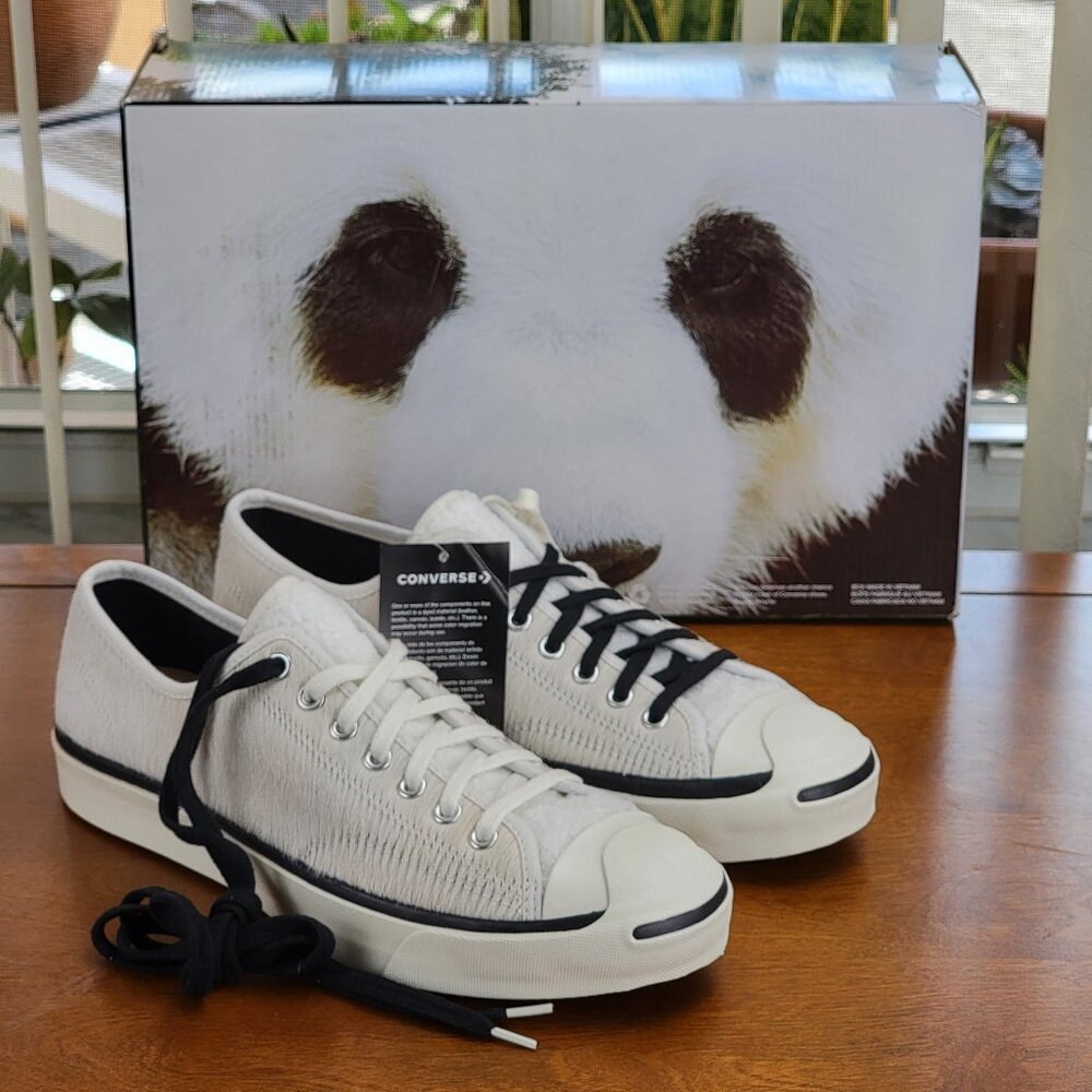 Converse x Clot Men's Jack Purcell OX "Panda" A00322C White/Black/Grey